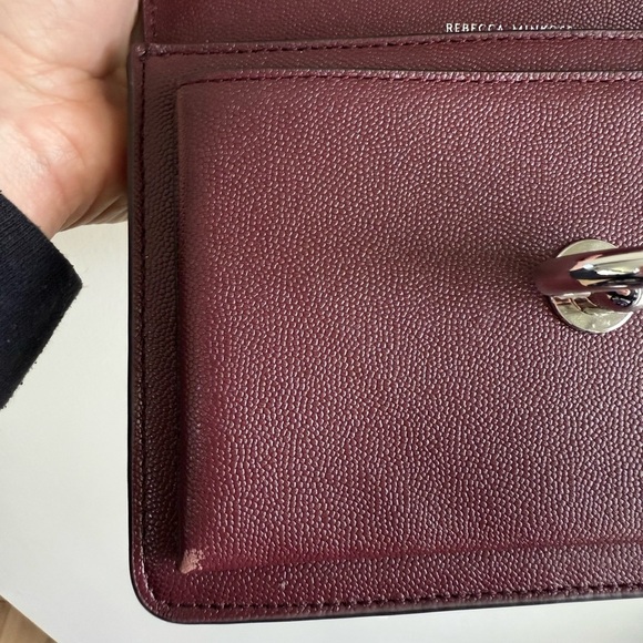 Rebecca Minkoff Jean Crossbody Chain Strap Mini Purse in Burgundy - Picture 7 of 16